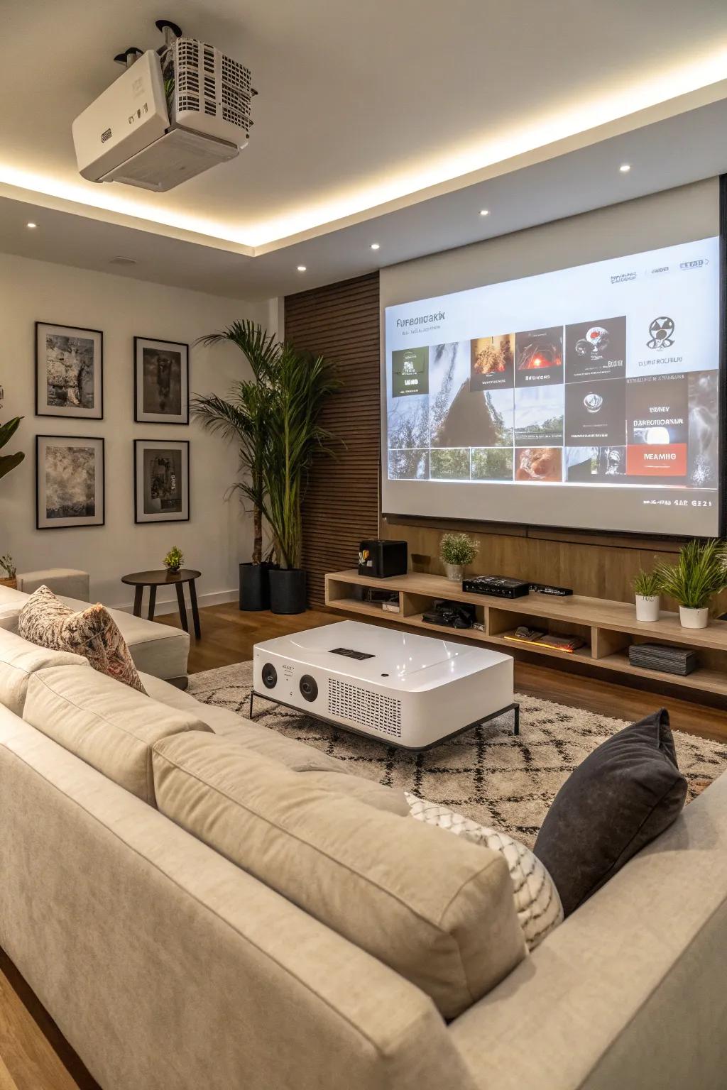 Smart projectors make viewing easy with built-in streaming.