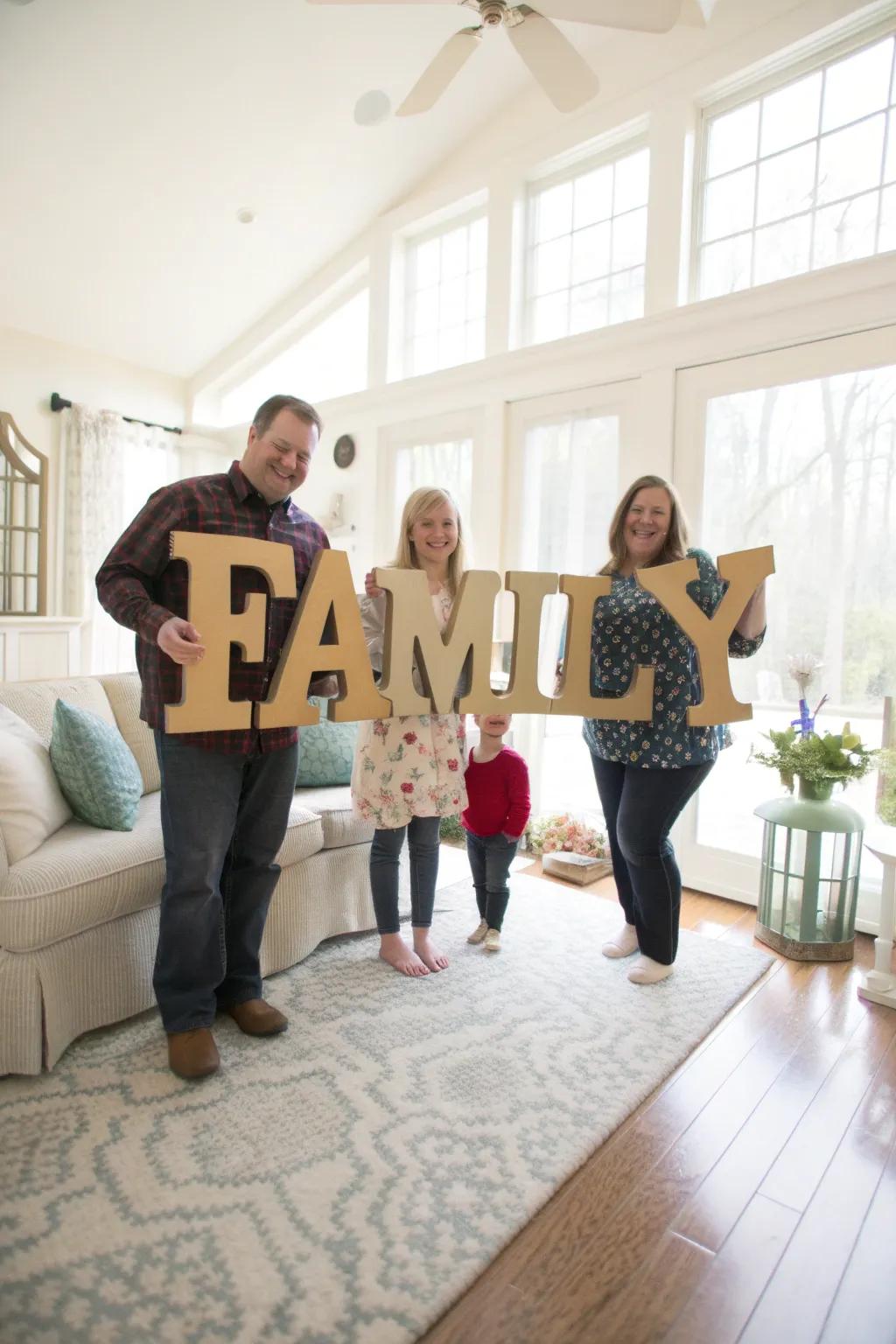 Tailor your photoshoot using playful and meaningful alphabet accessories.