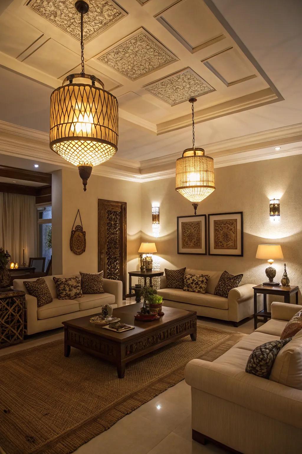 Layered lighting enhances both mood and depth.