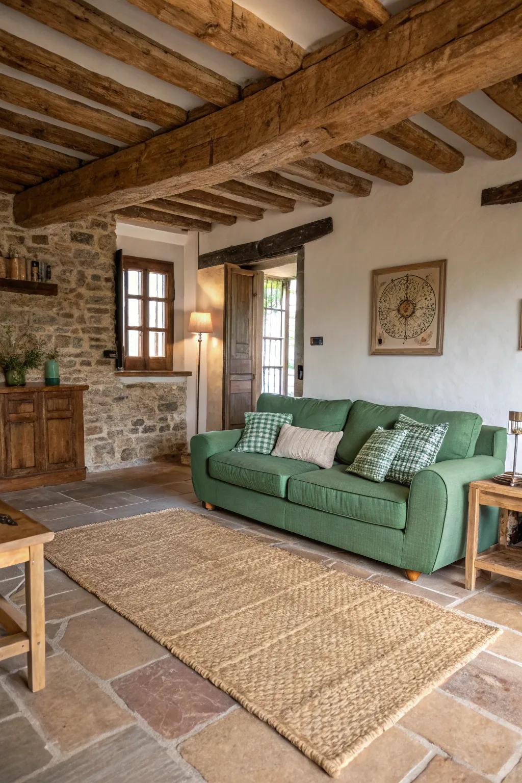 Rope-like rugs bring an earthy texture great for bohemian spaces.