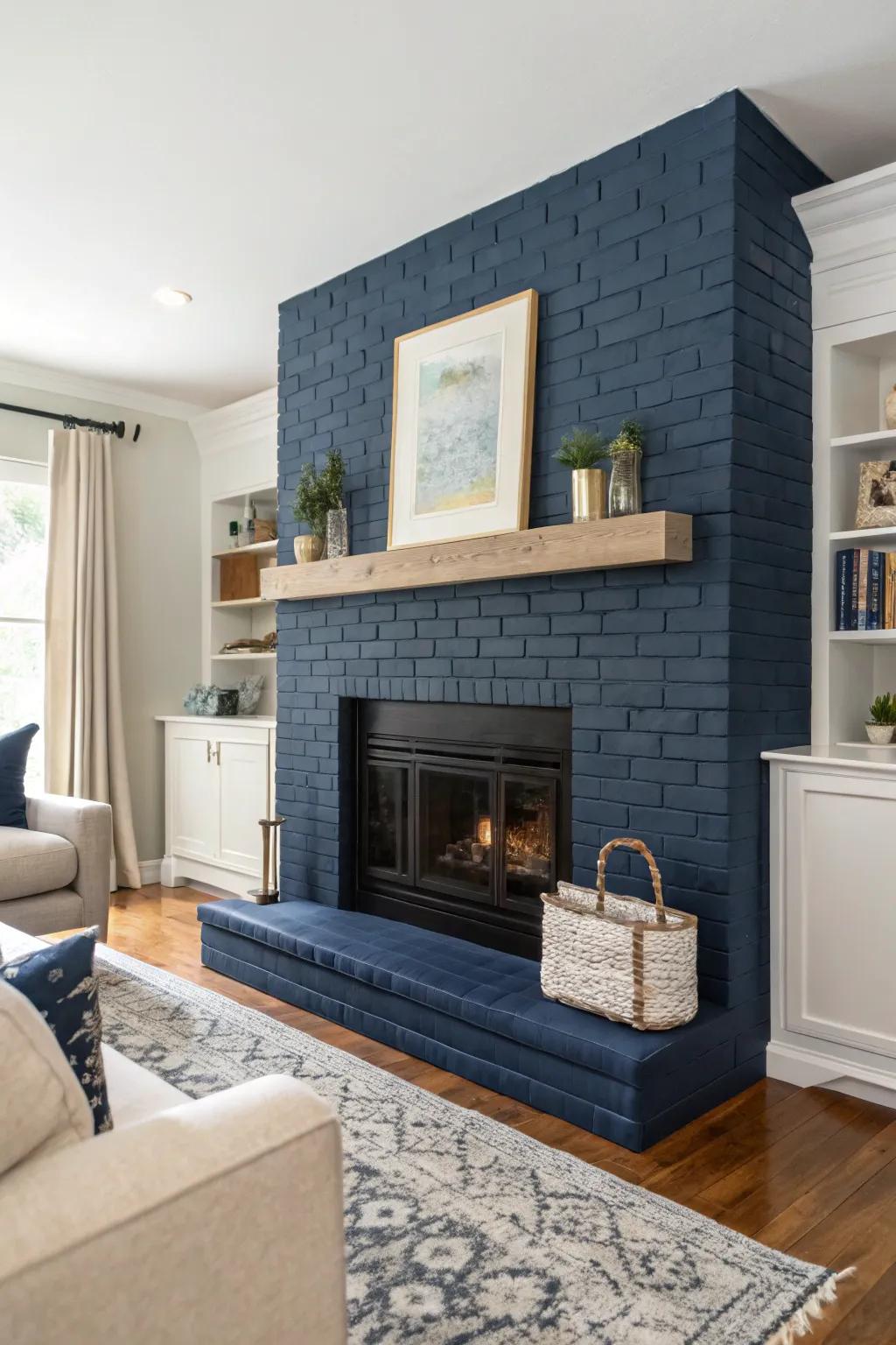 Painted bricks offer a bold statement or subtle elegance.