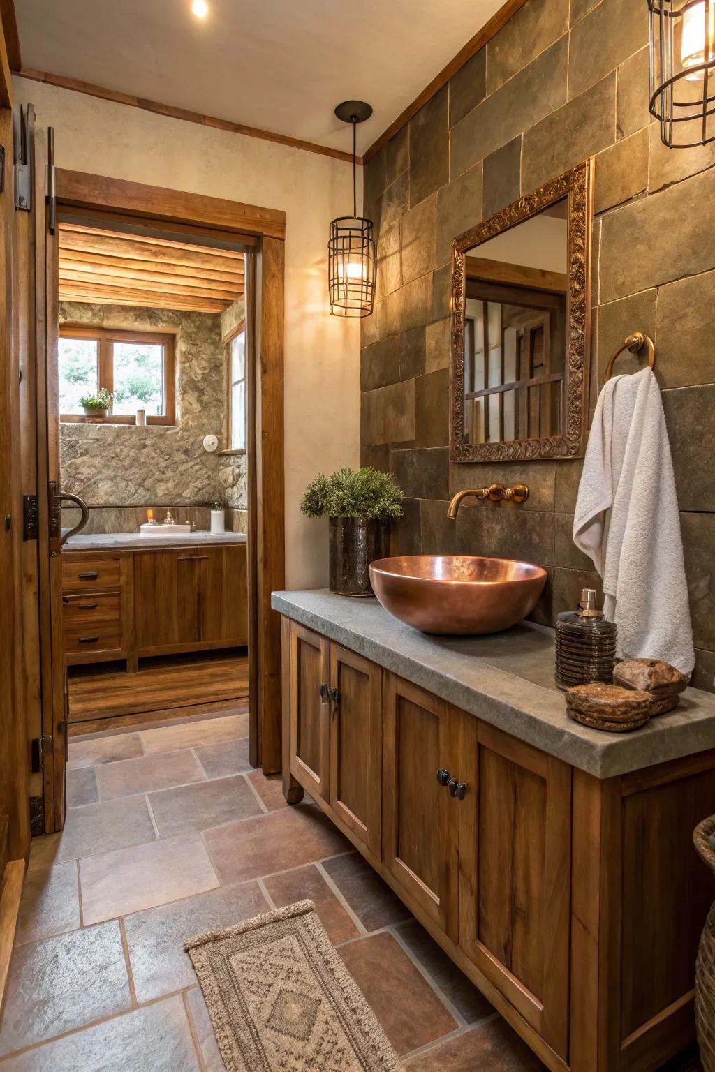Produce a warm atmosphere with an earthy palette.