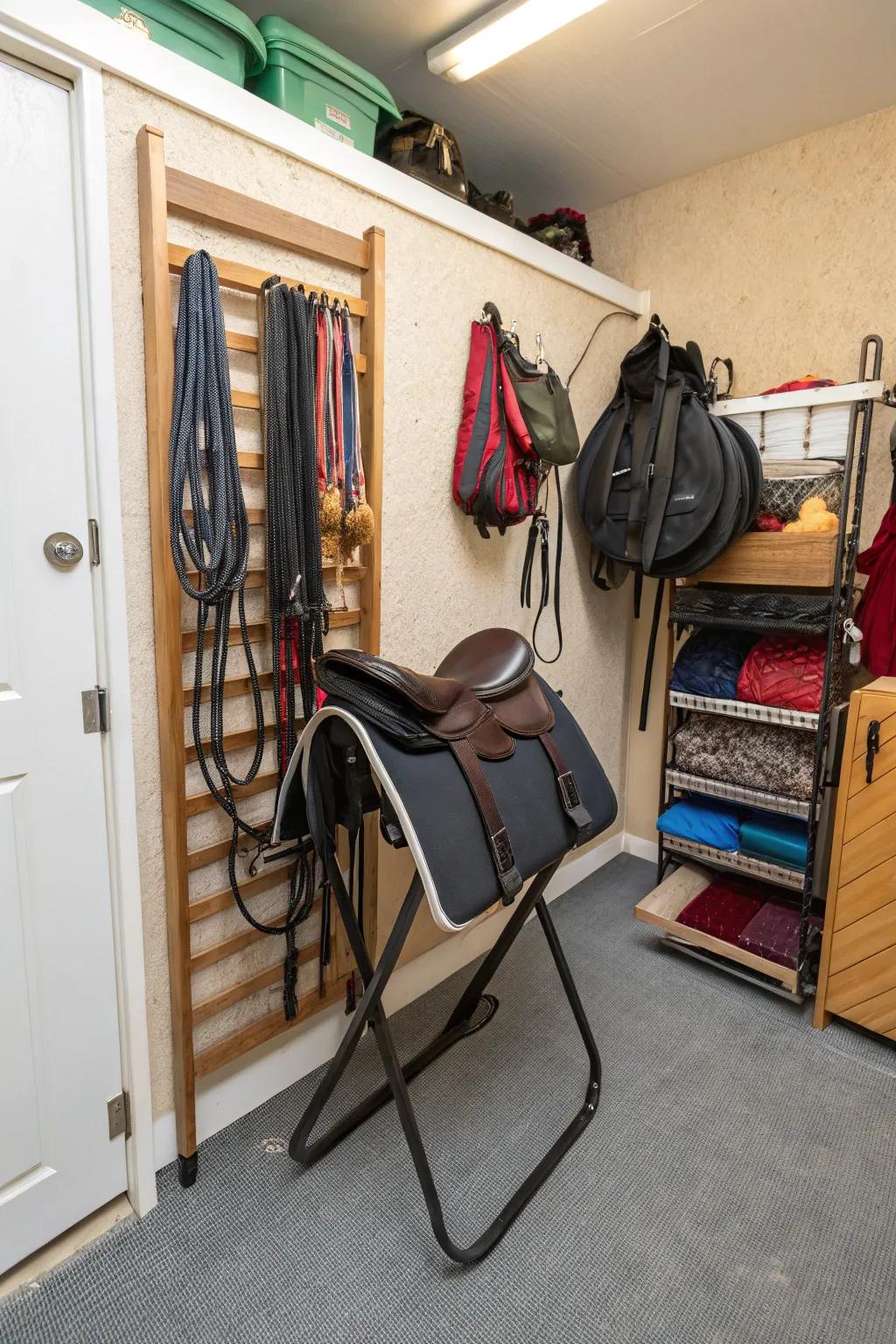 Collapsible supports offer area-saving solutions.