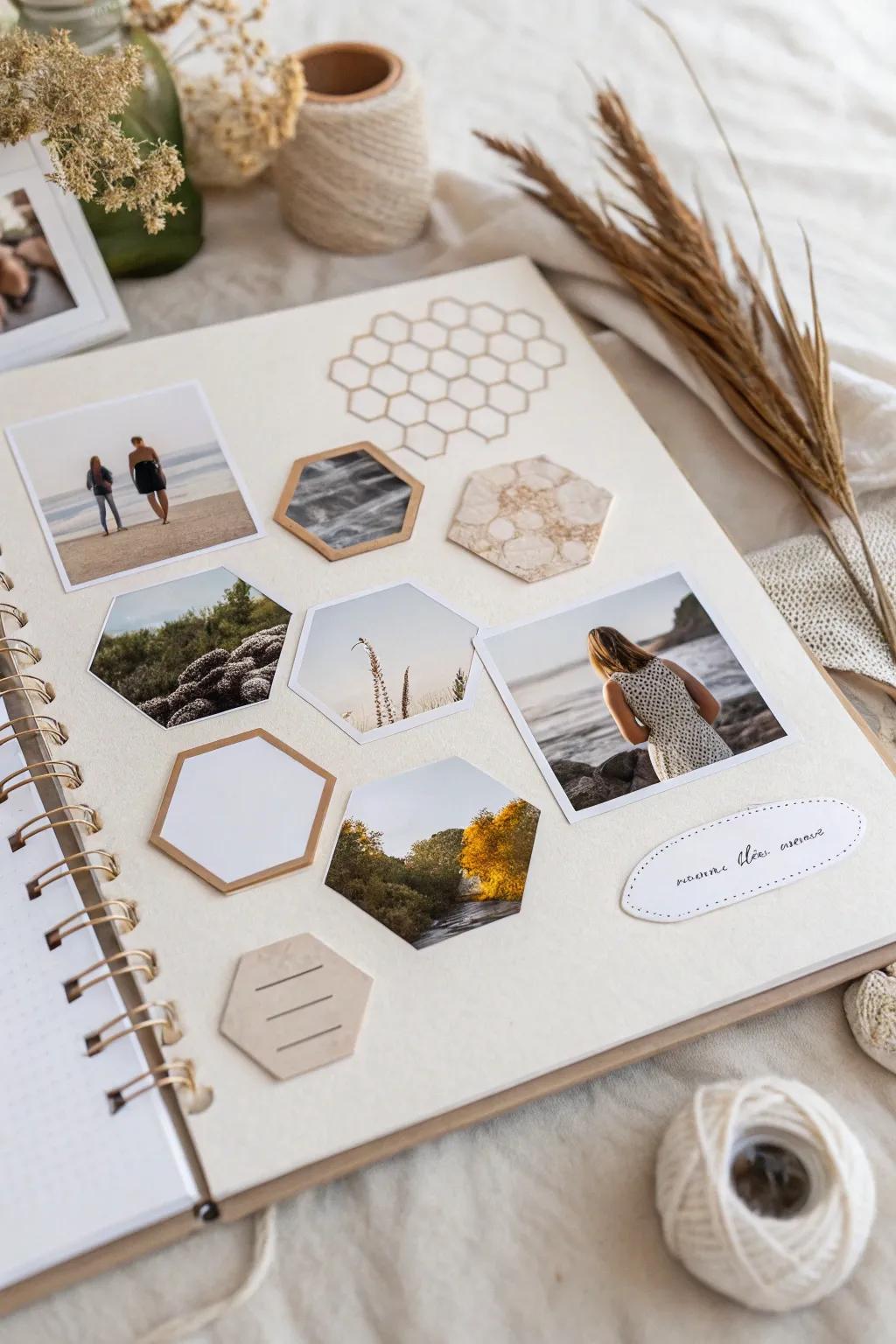Elevate your scrapbooking with unique cut-out shapes for a hint of personalized artistry.