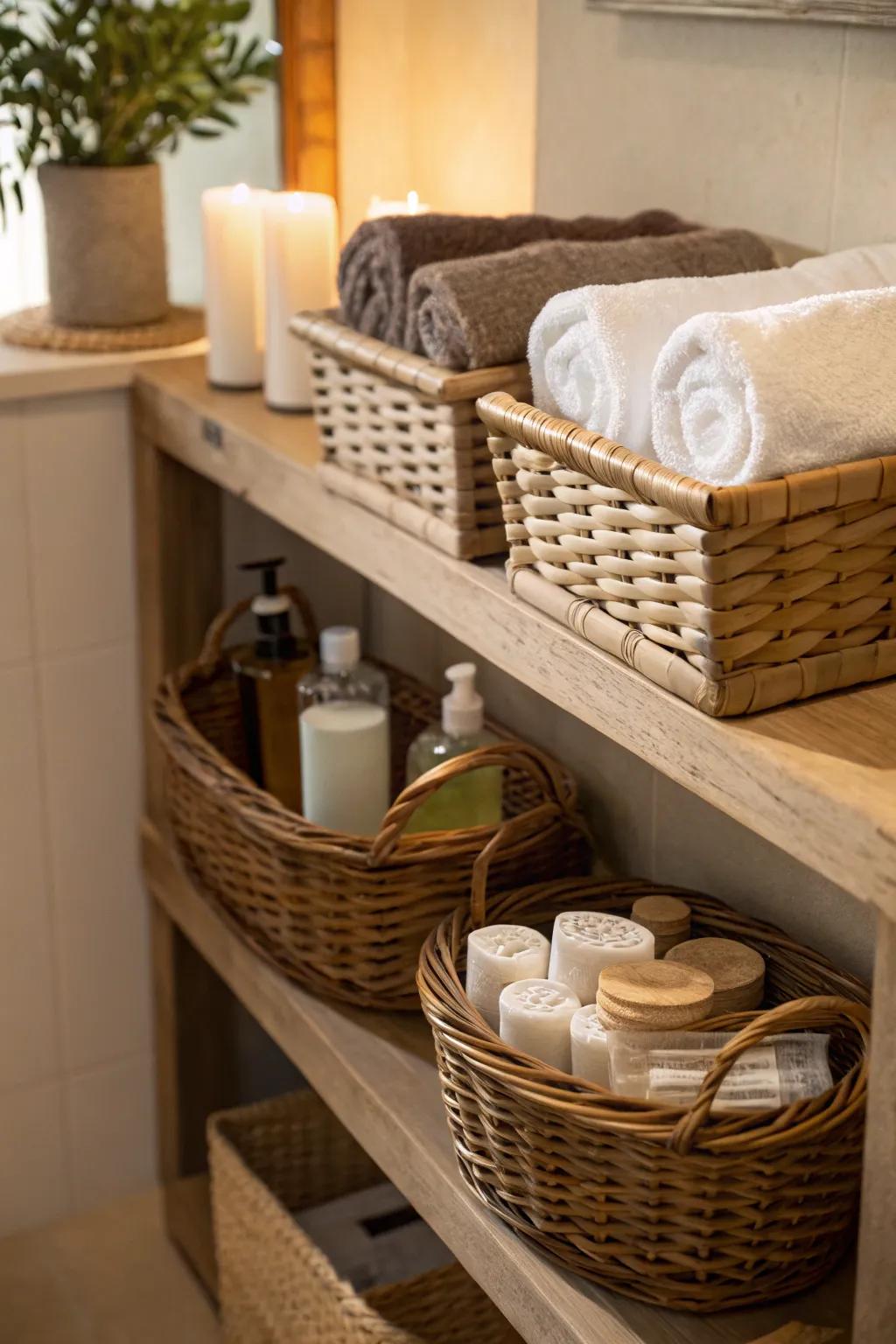 Welcoming and cozy storage solutions.