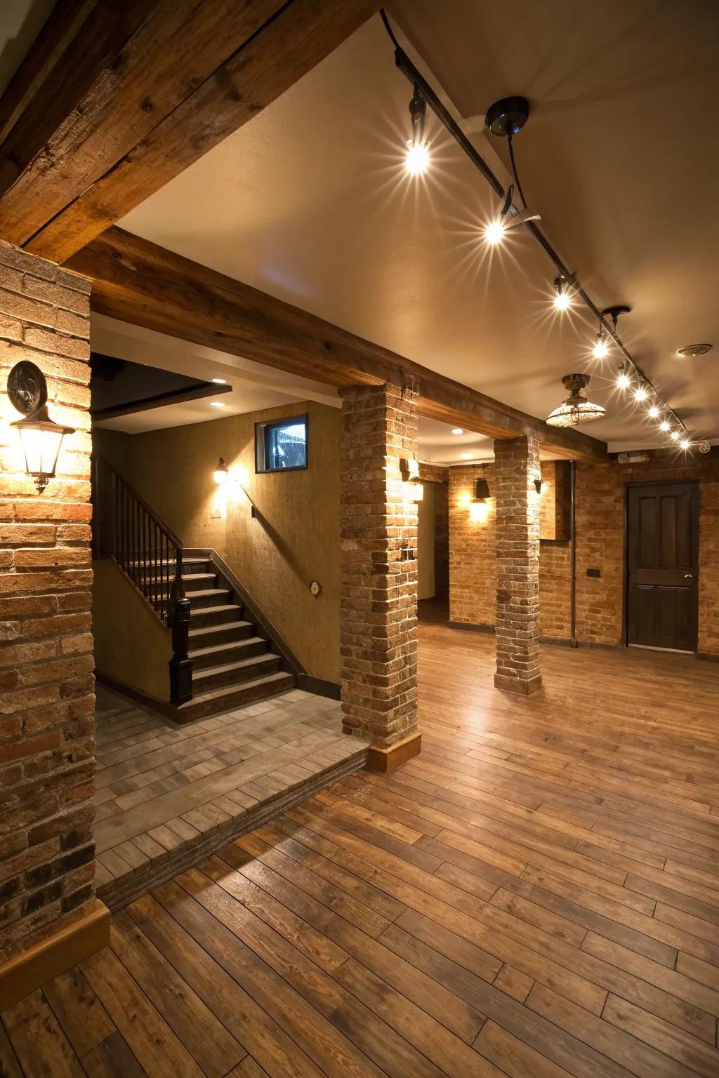 Ample lighting transforms your basement into a welcoming escape.