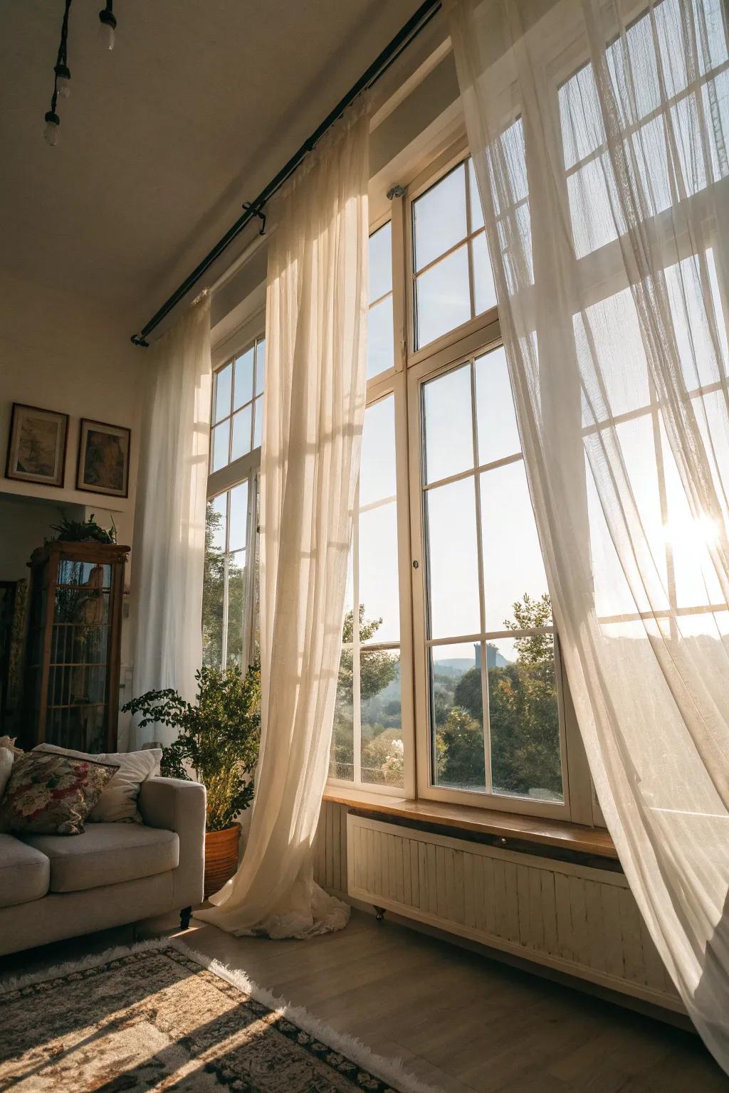 Natural light maximizes the spaciousness of a room.