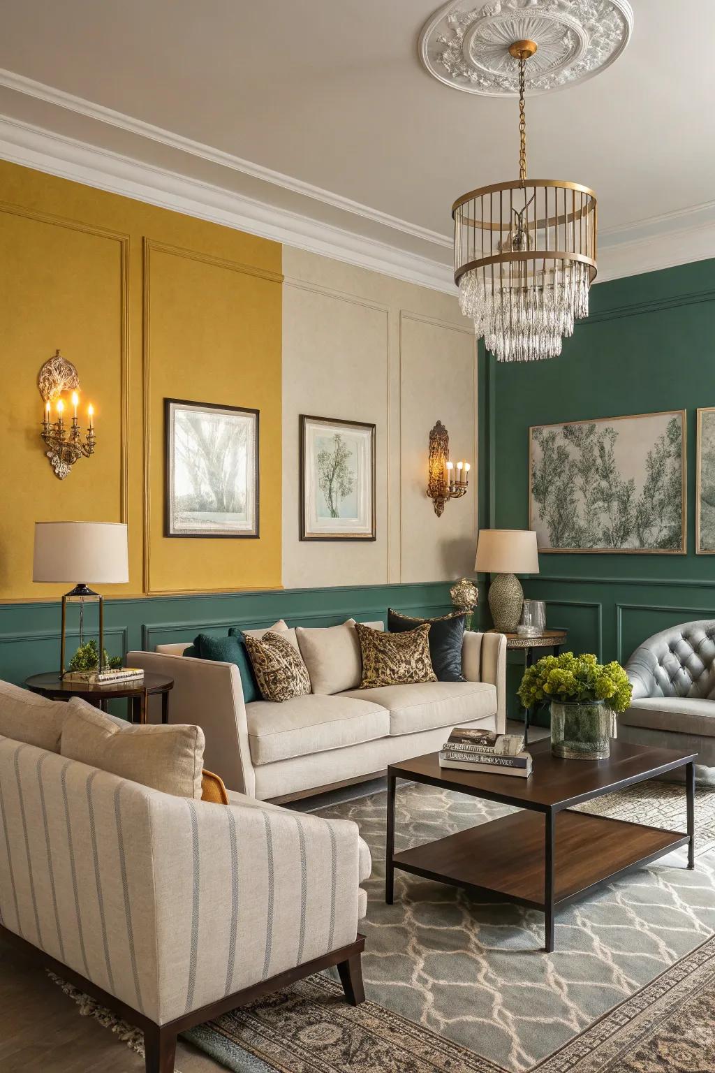 Enhance your area with dual-tone walls.