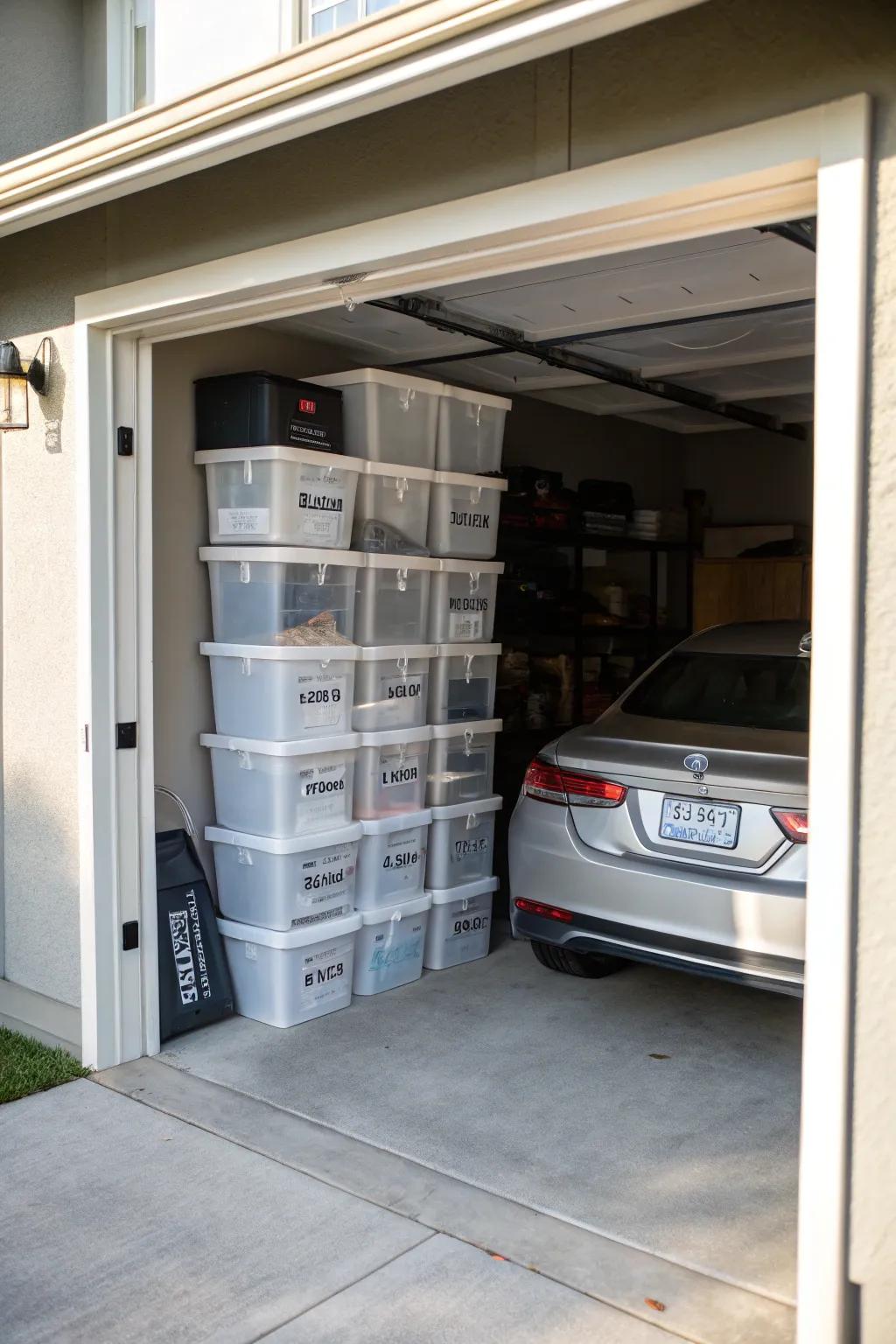 Transparent bins make item retrieval quick and simple.