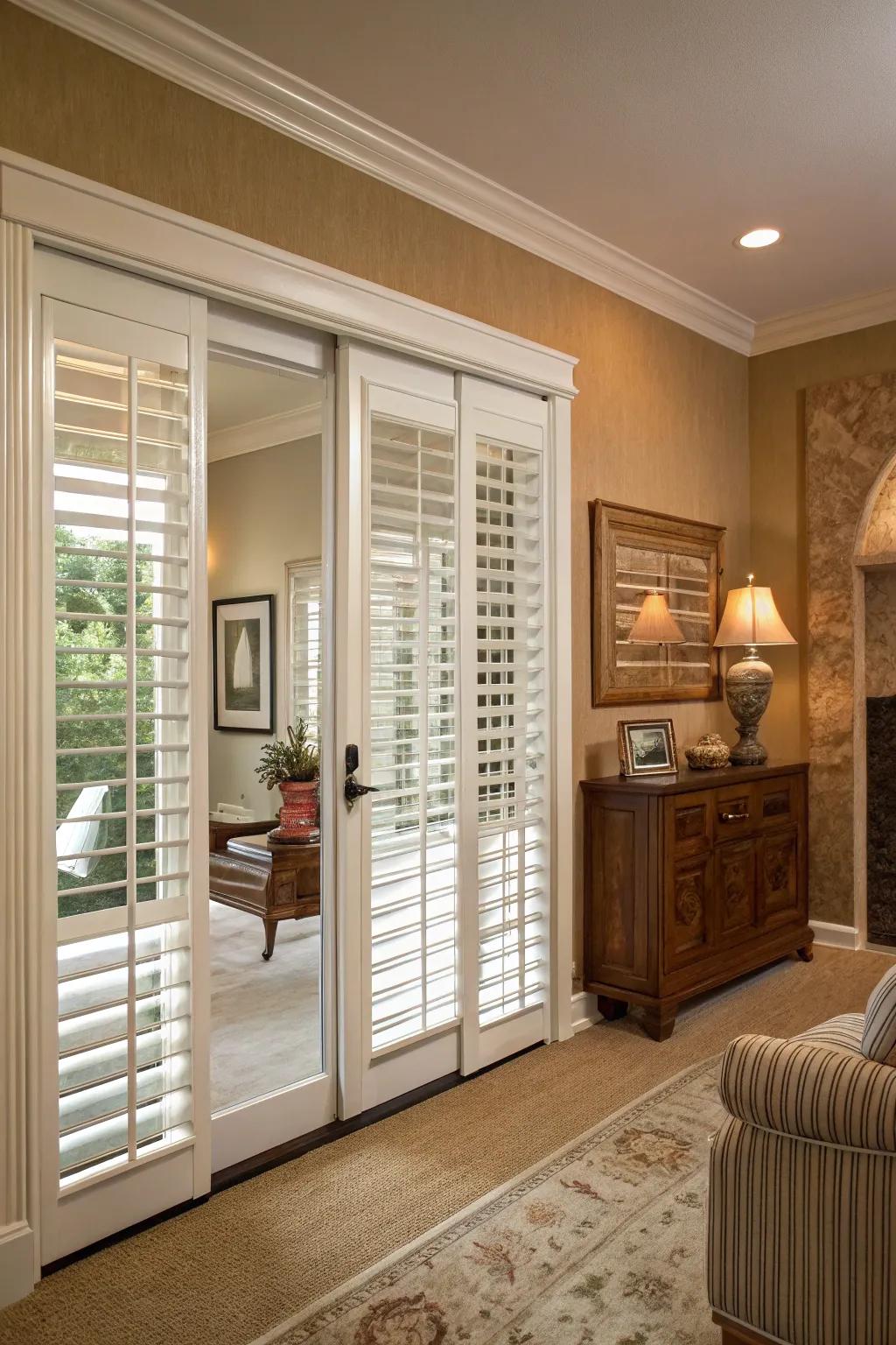 Window shutters offer a traditional and long-lasting option.