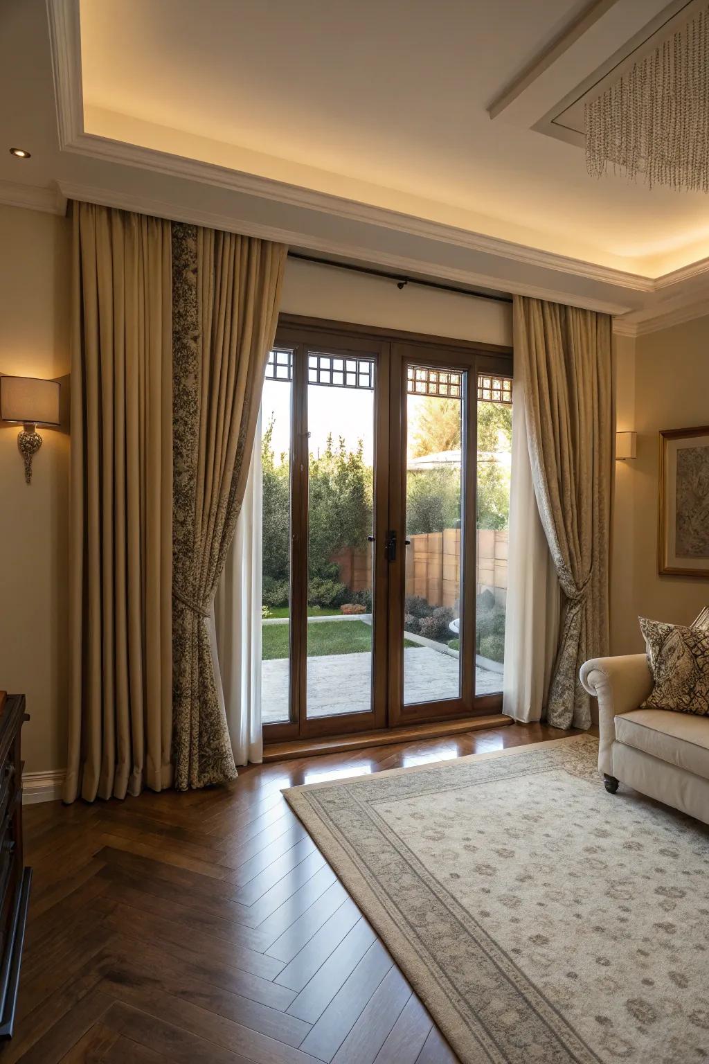 Practical curtains make things soft and useful.