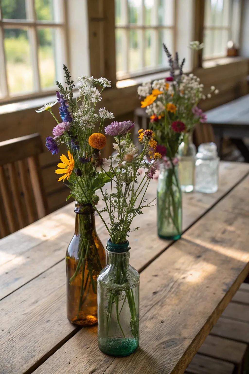 Classic appeal meets playful sophistication with these glass bottle containers.
