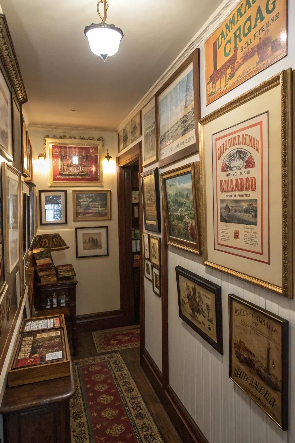 Personal touches such as artwork bring character to this small cigar lounge.