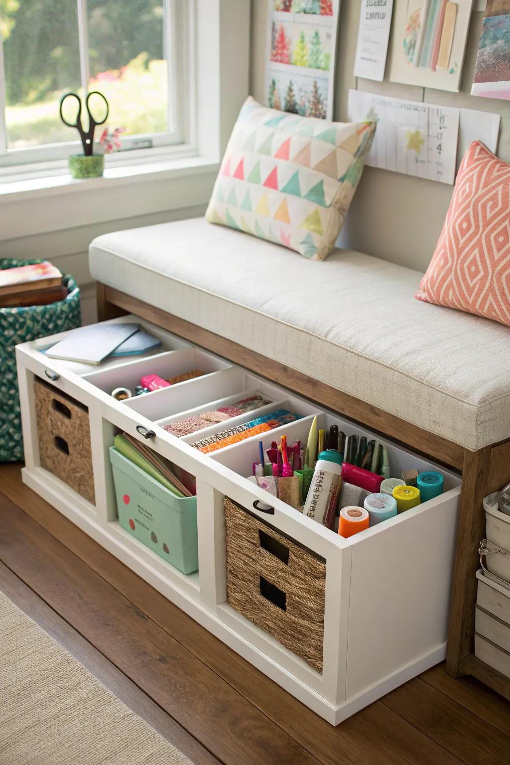 Multipurpose furniture makes the most of a small space.