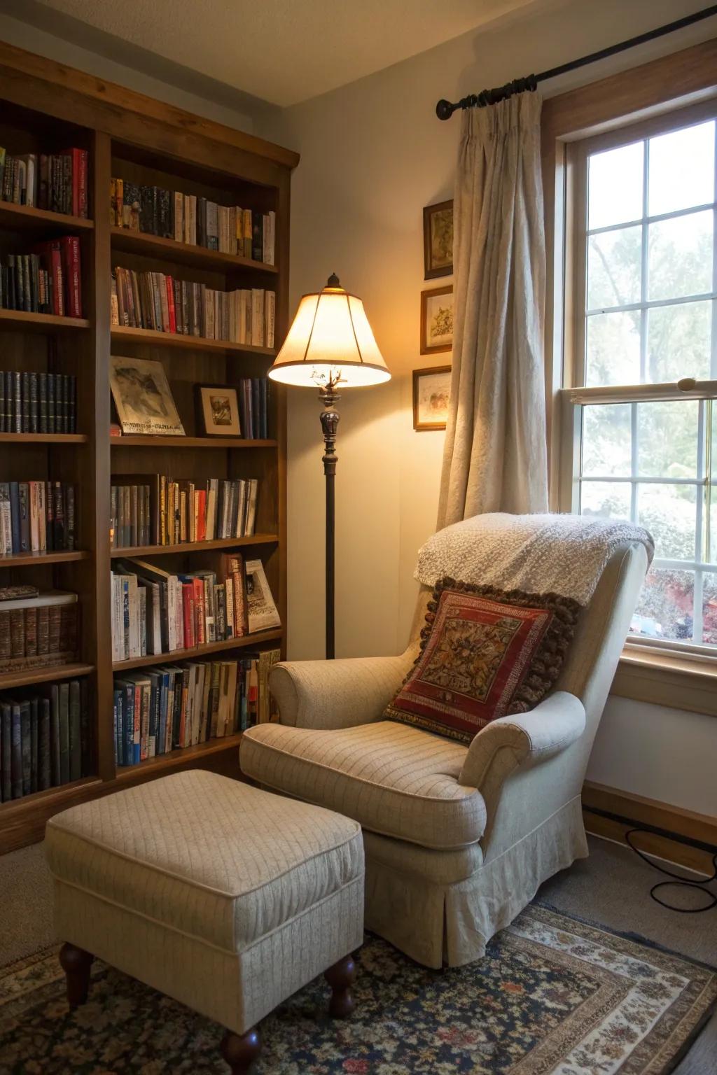 Essential for fostering an inviting reading atmosphere is proper illumination.