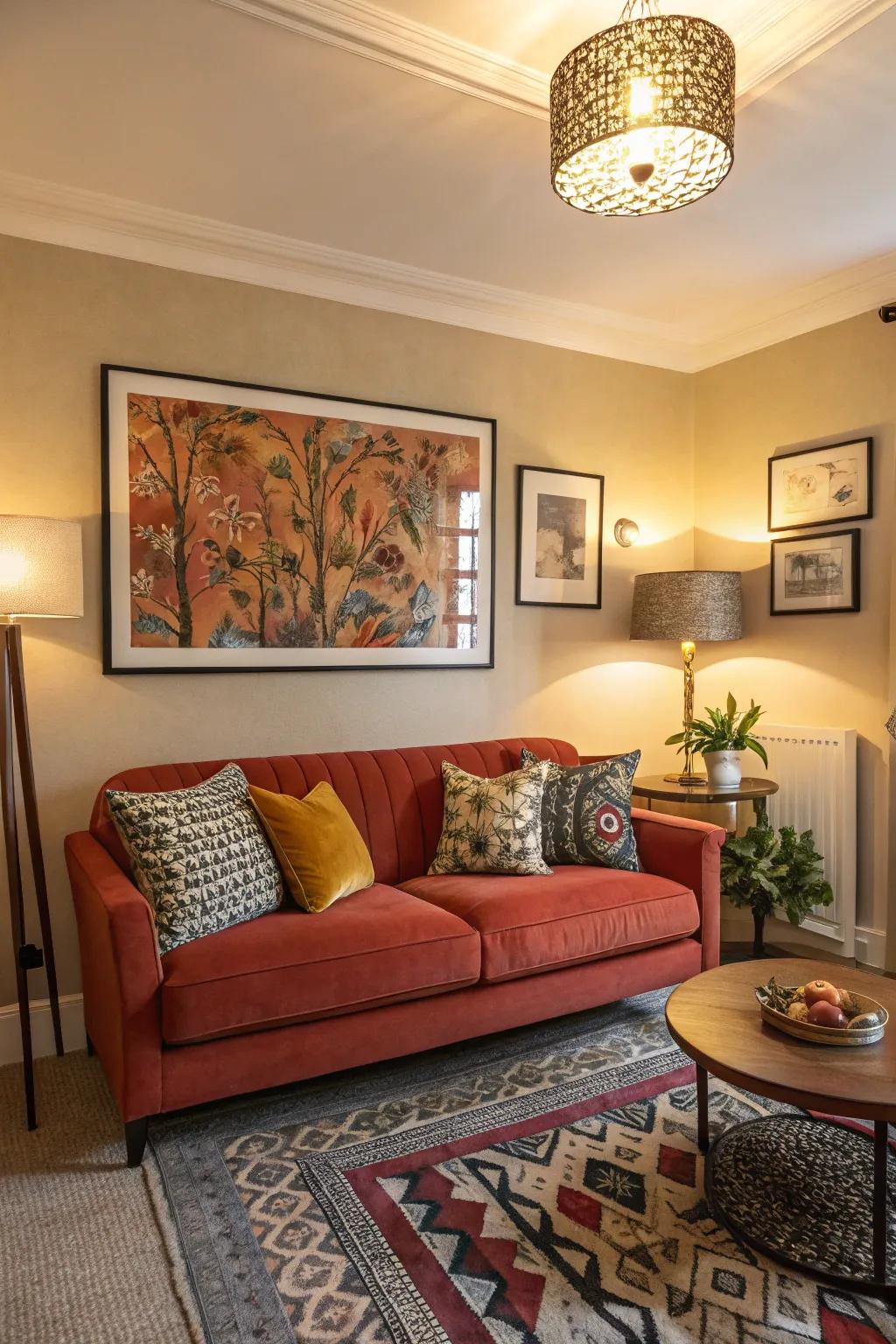 A statement piece can transform your small space into a stylish retreat.