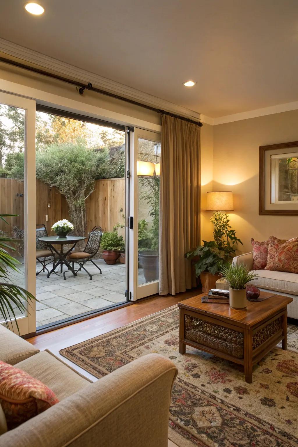 Seamless assimilation of interior and exterior areas.