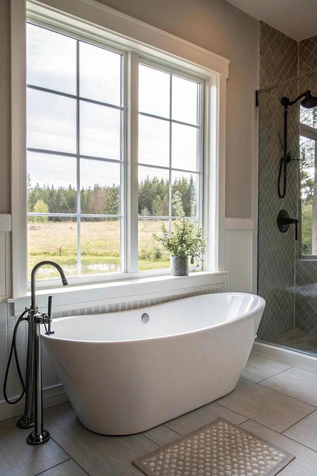 Simplify cleaning using smart tub placement.