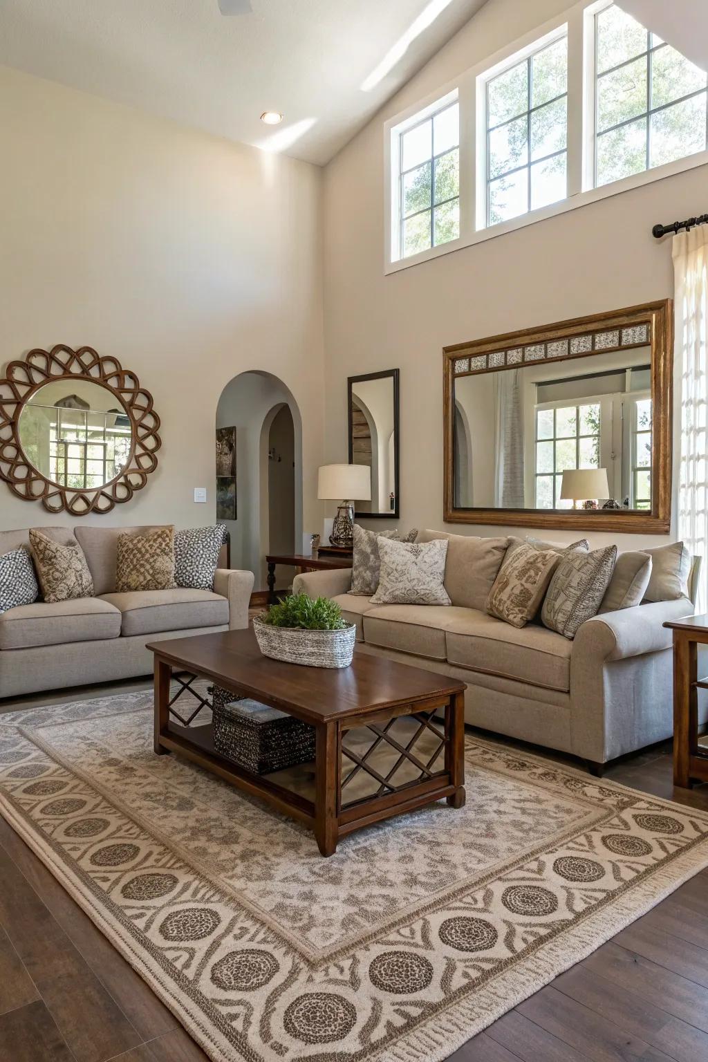 Use clever design strategies to give your living room a more spacious feel.