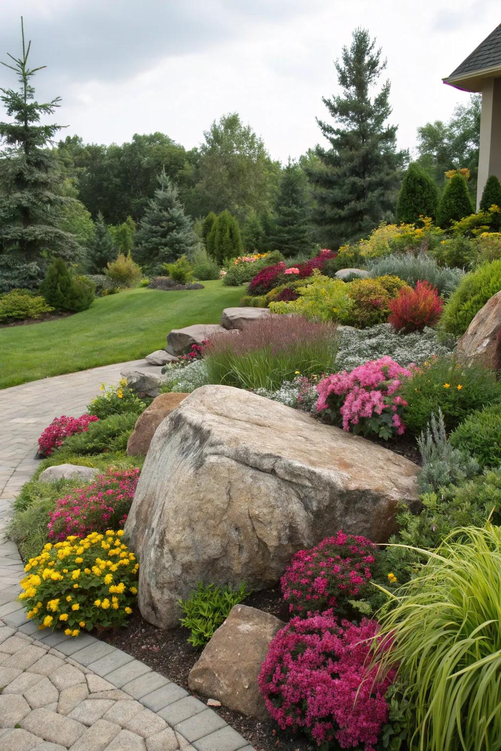 Introduce drama to your garden with striking rock features.