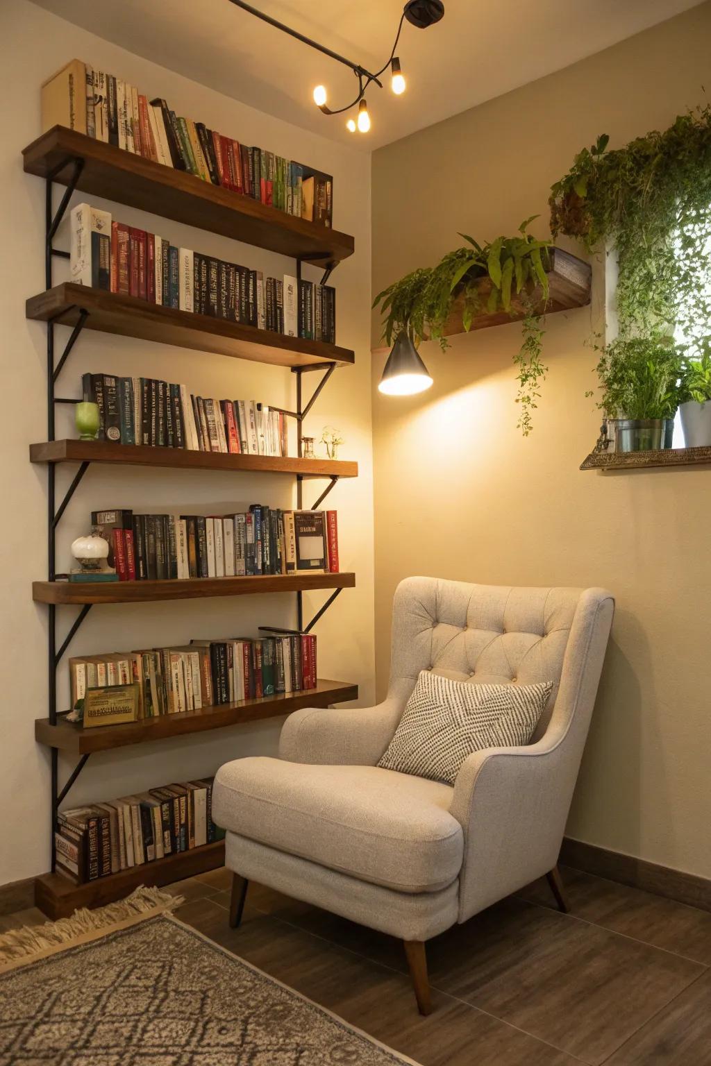 Display your favorite reads with stylish floating bookshelves.