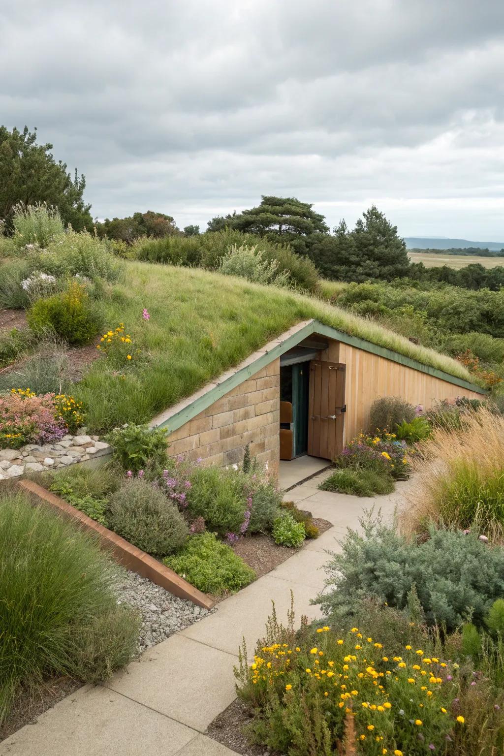 Integrated aesthetics ensure that your storm shelter complements the rest of the garden seamlessly.