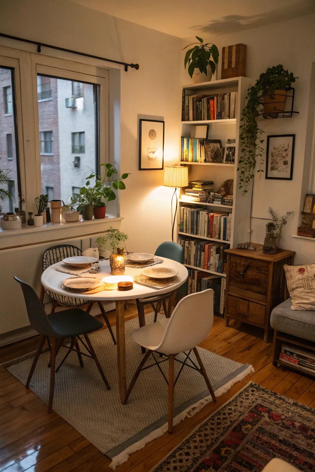 Round tables encourage better flow and communication.