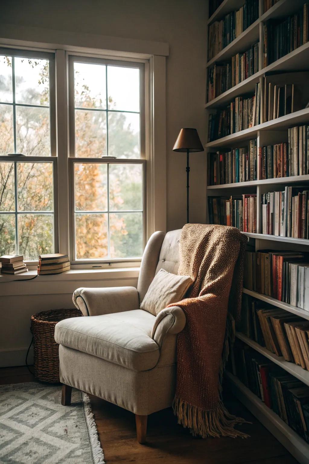 The perfect nook to unwind and enjoy a summer read.