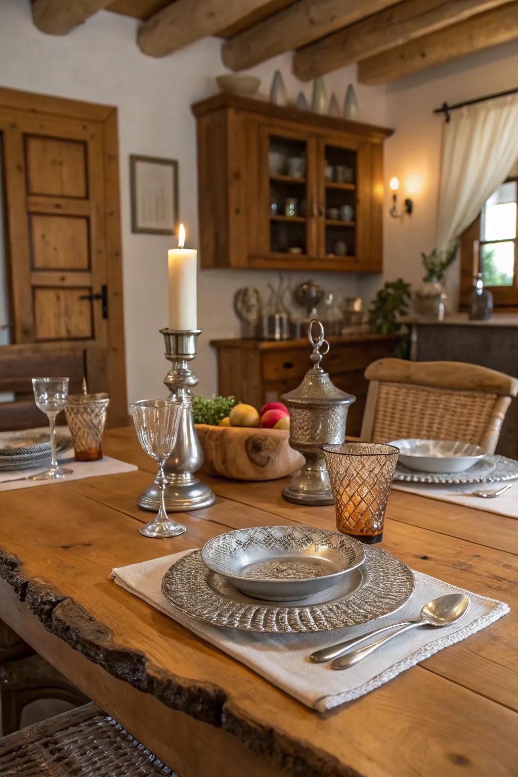 Welcome country house appeal showcasing wooden and vintage details.