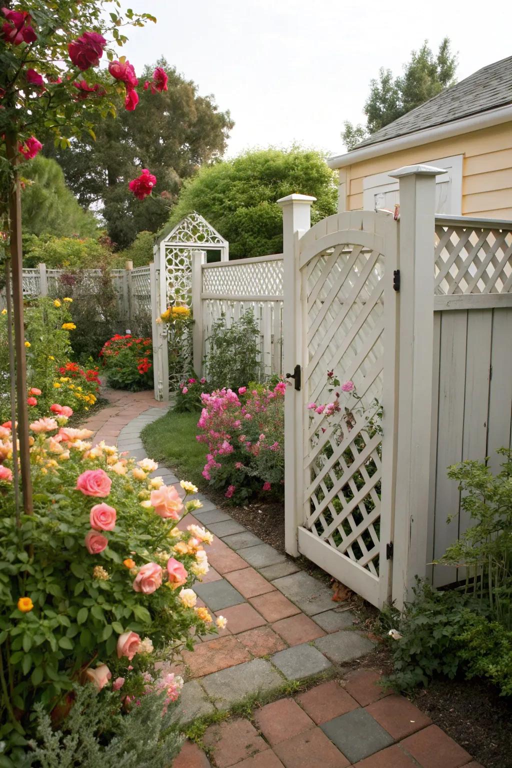 Hinged lattice sections provide class and practicality.