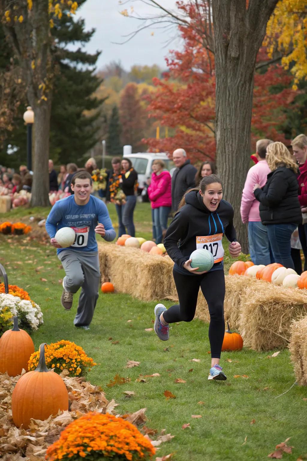 The Turkey Trot Relay evokes competitive spirits and amusement.