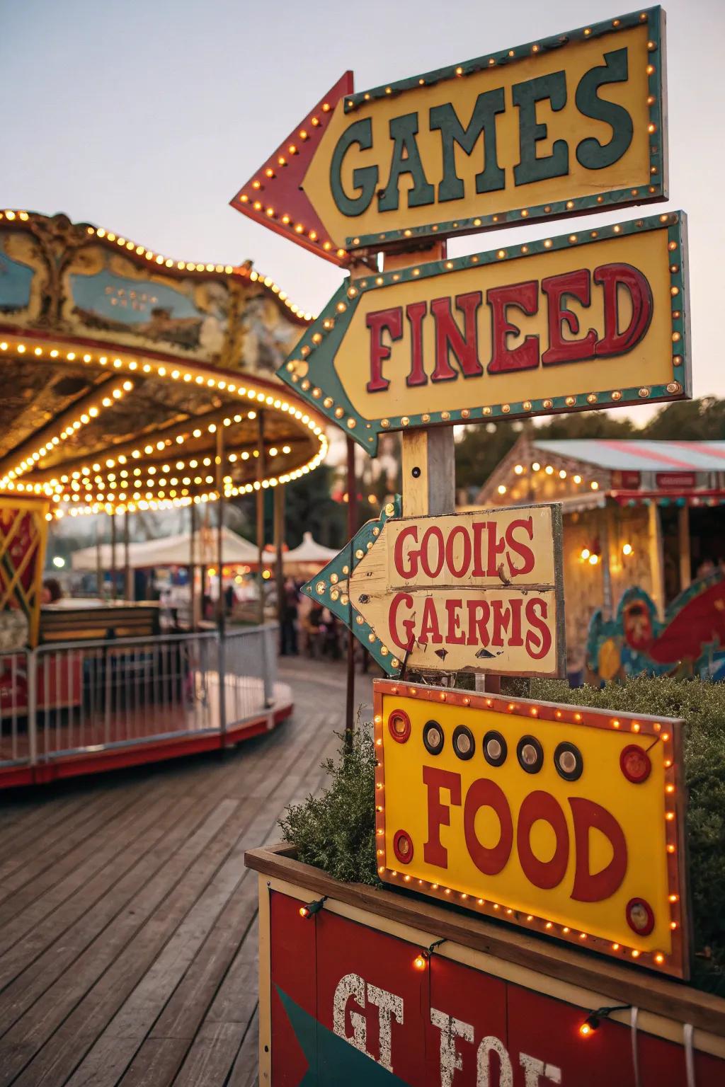 Classic signage adds charm and offers guidance.