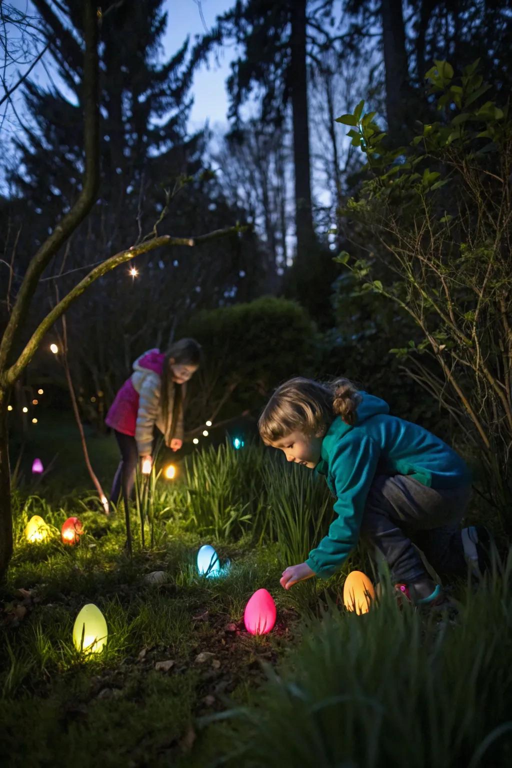 A captivating light-up Easter egg scramble.