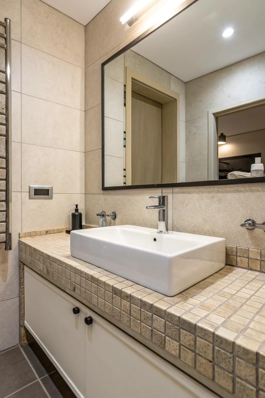 Simple design for a polished, tranquil area.