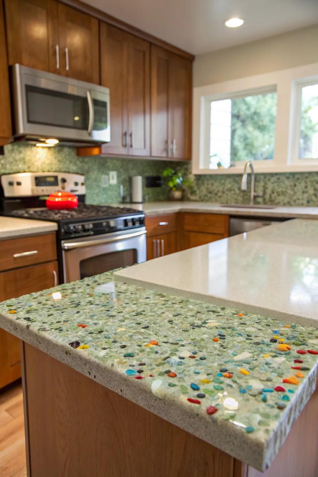 Eco-friendly tiles combine sustainability with style.