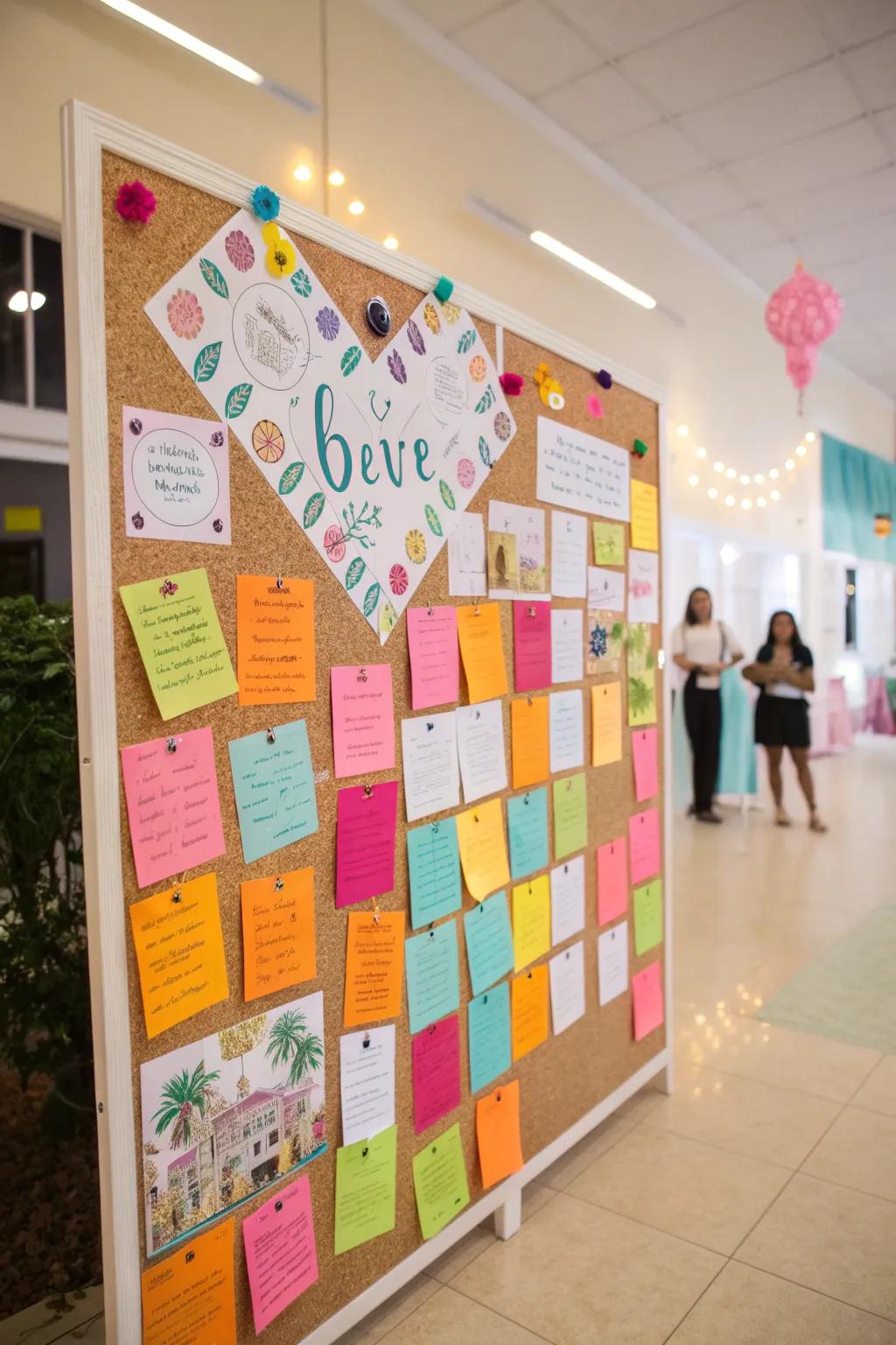 A board presenting uplifting assertions to inspire toddlers.