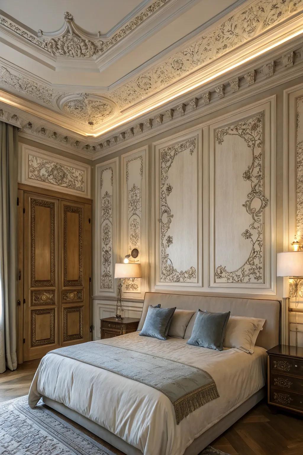 Decorative trims introduce architectural interest and dimension.