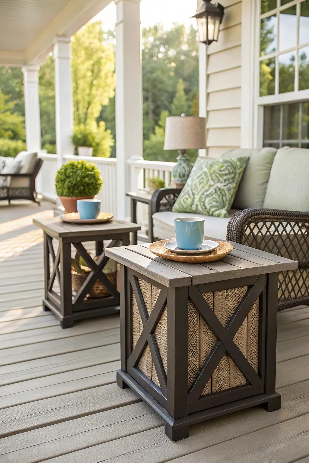 Keep essentials within reach with stylish side tables.
