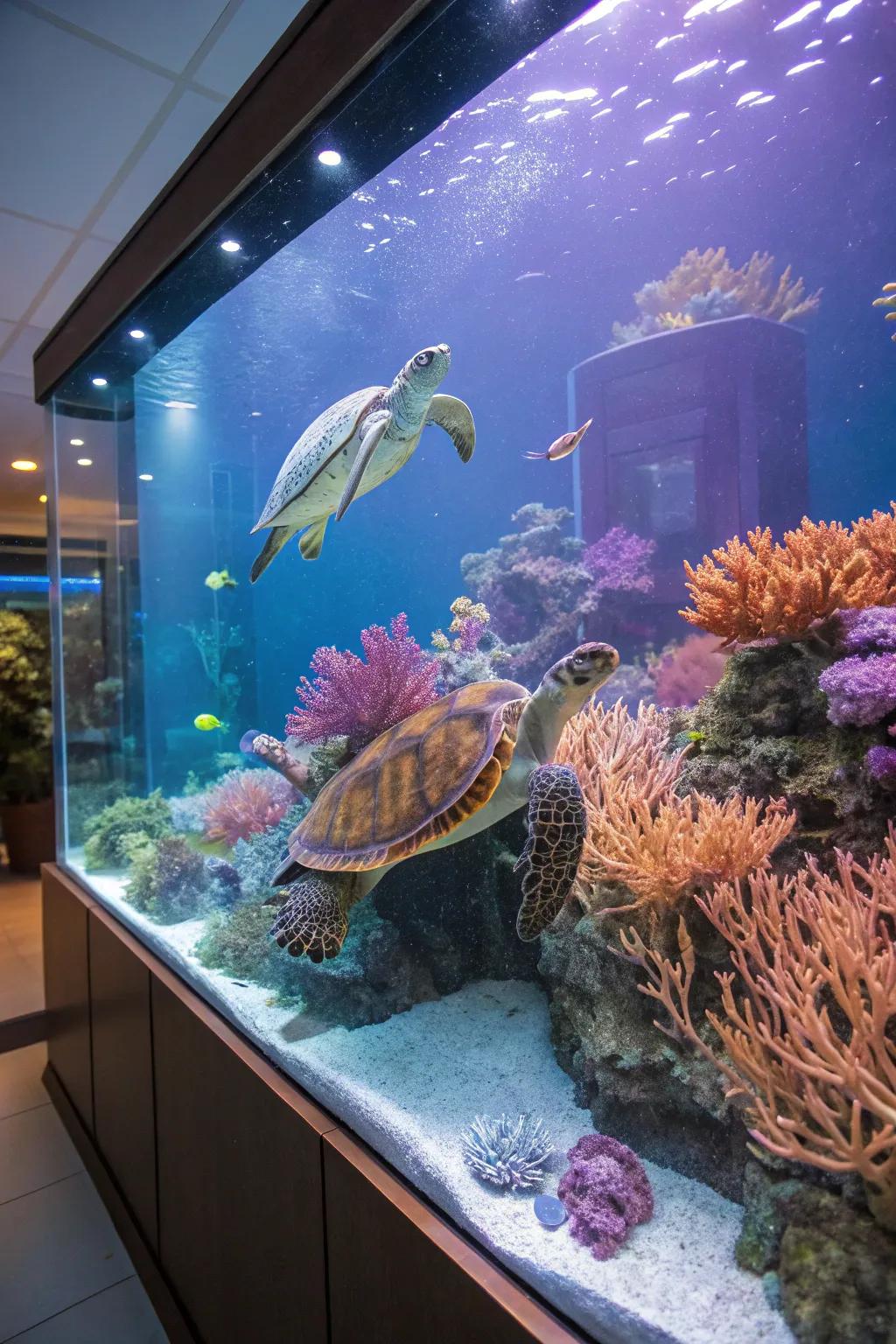 Coral decorations contribute vibrant splashes of color to your turtle's enclosure.