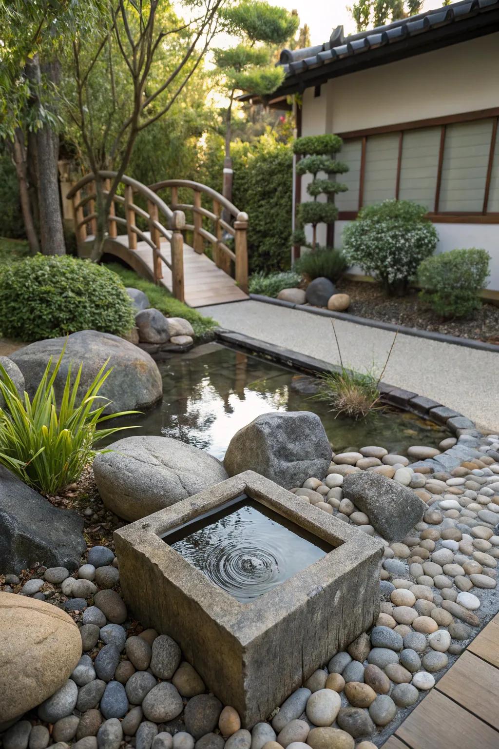 Zen cascades promote peace and calmness.