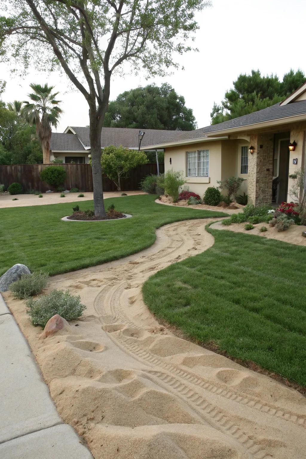 Enhance your home’s appeal with unique sand features.