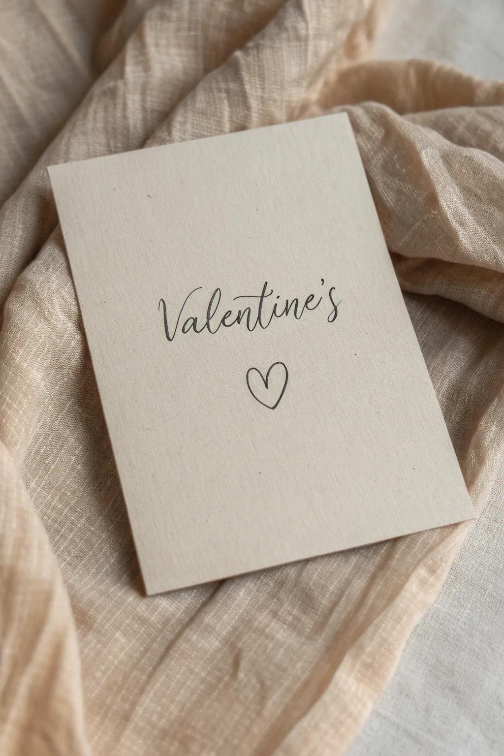 Embrace simplicity and grace with a calligraphic flourish this Valentine's Day.