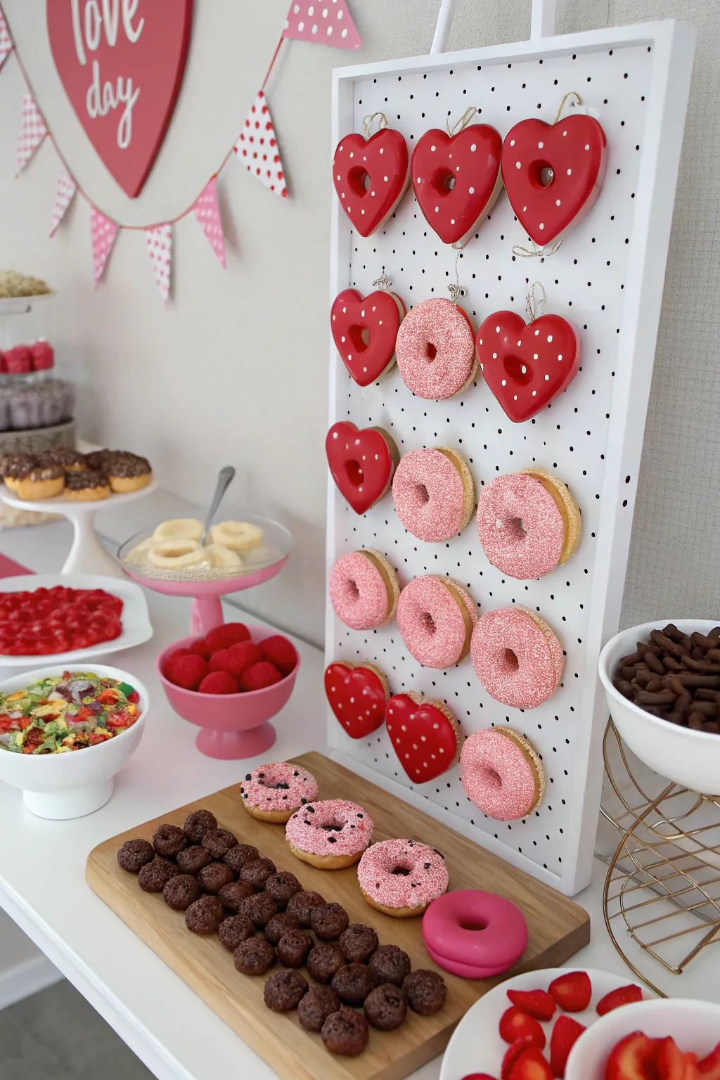 A ring cake counter brings a sweet treat to your party setup.