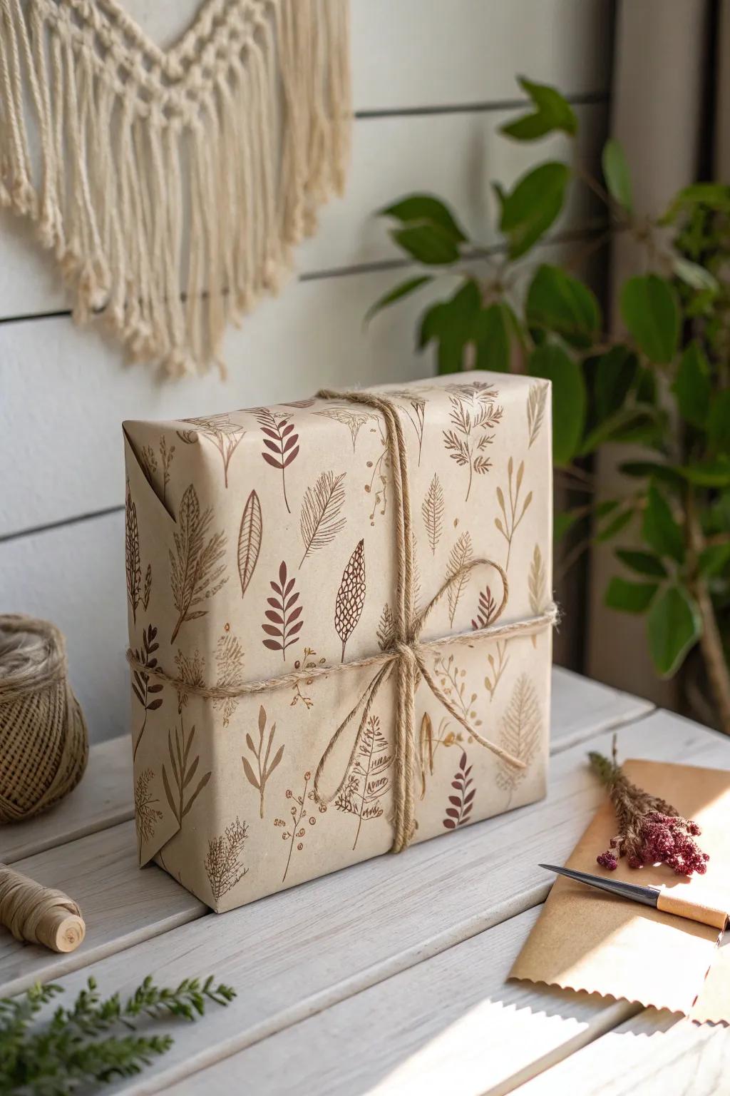 Design your own vintage charm with personalized patterned gift wrap.