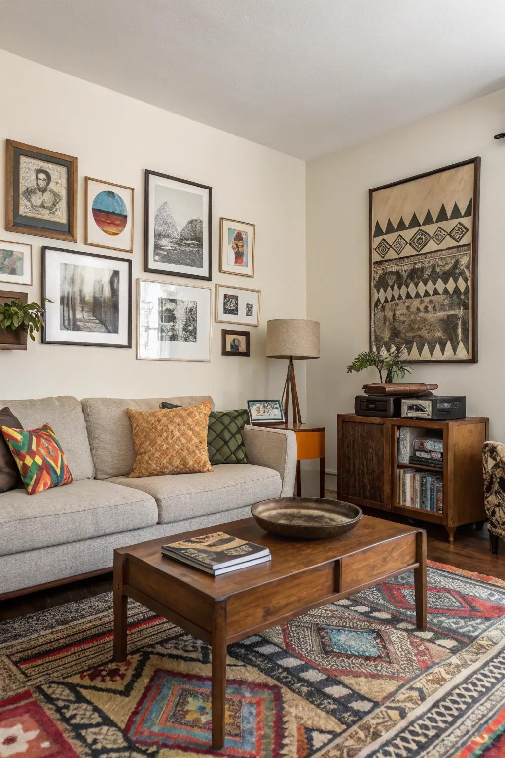 An eclectic fusion showcases your distinctive style and flair.