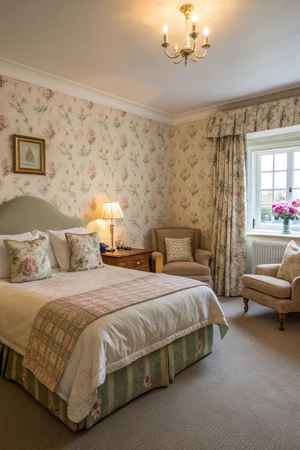 Heritage wallpaper infuses a space with ageless sophistication.