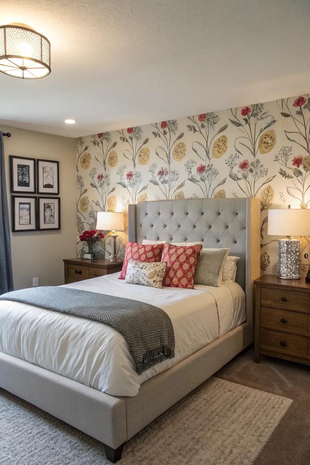 Detachable wallcovering allows for convenient style changes and personalization.