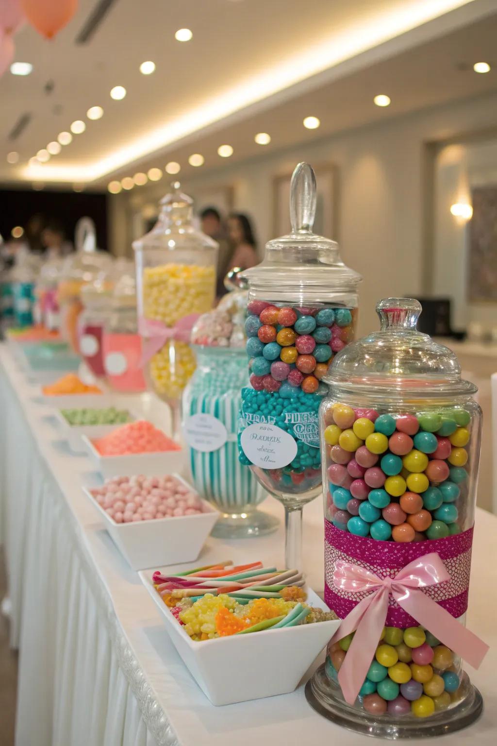 A sweet treat selection that adds fun and flair to your wedding.