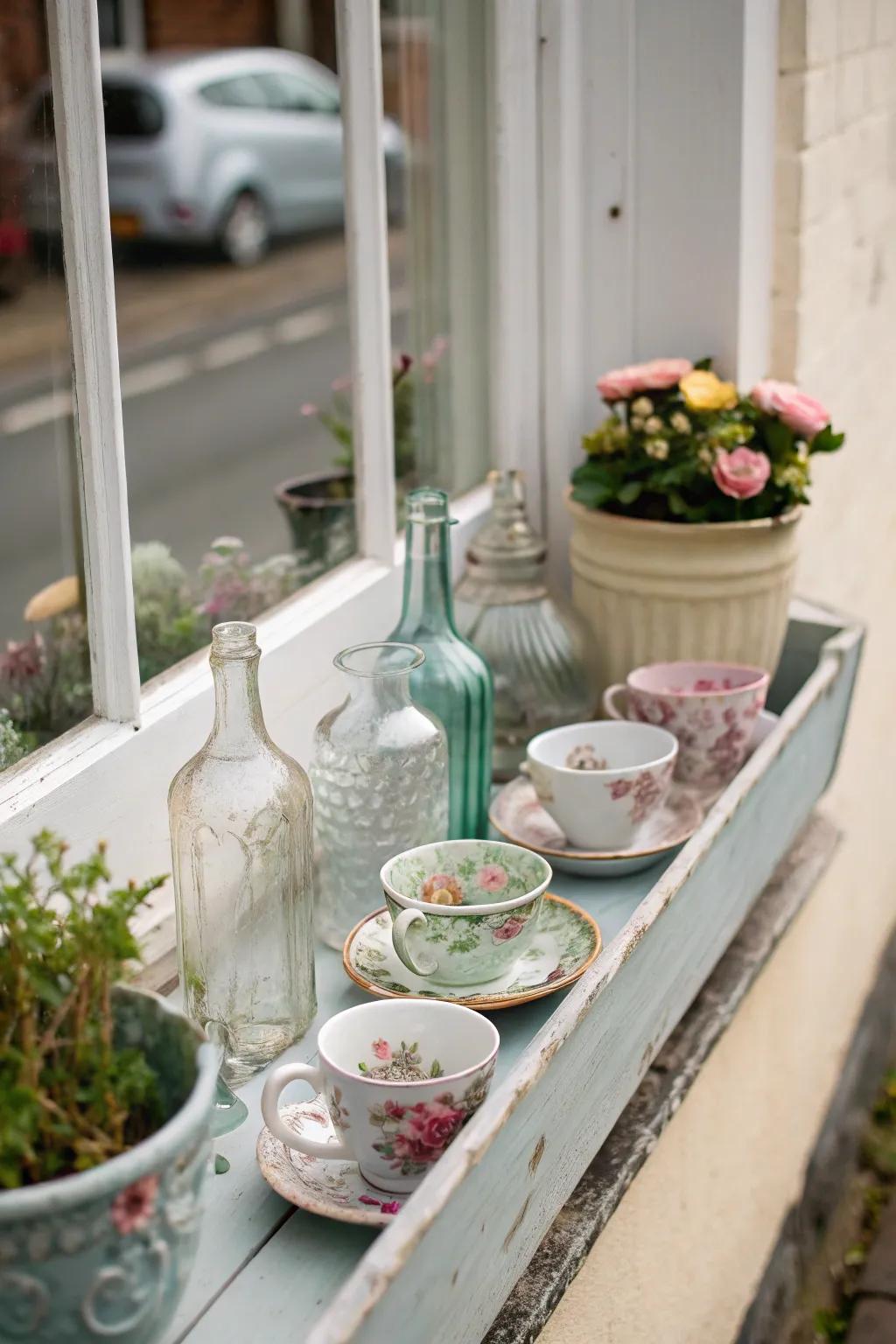 Classic collectibles add charm and character to your window box