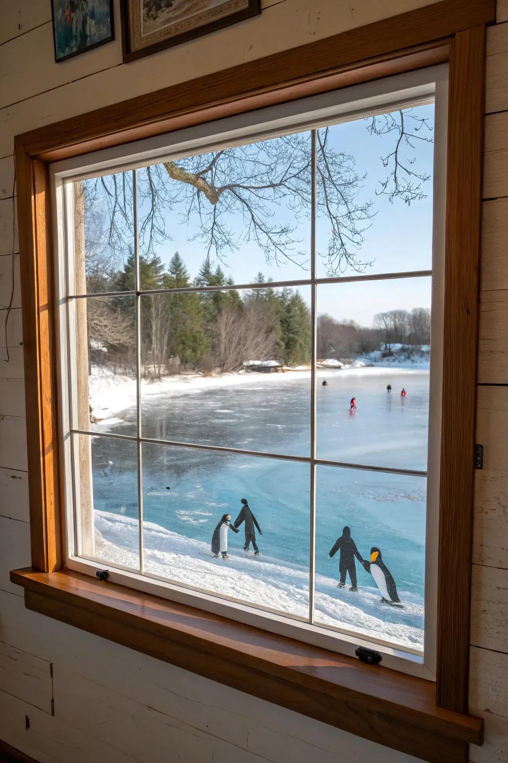 Playful penguins add a fun touch to your winter scene.